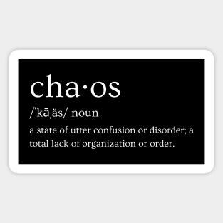 Chaos Definition Sticker